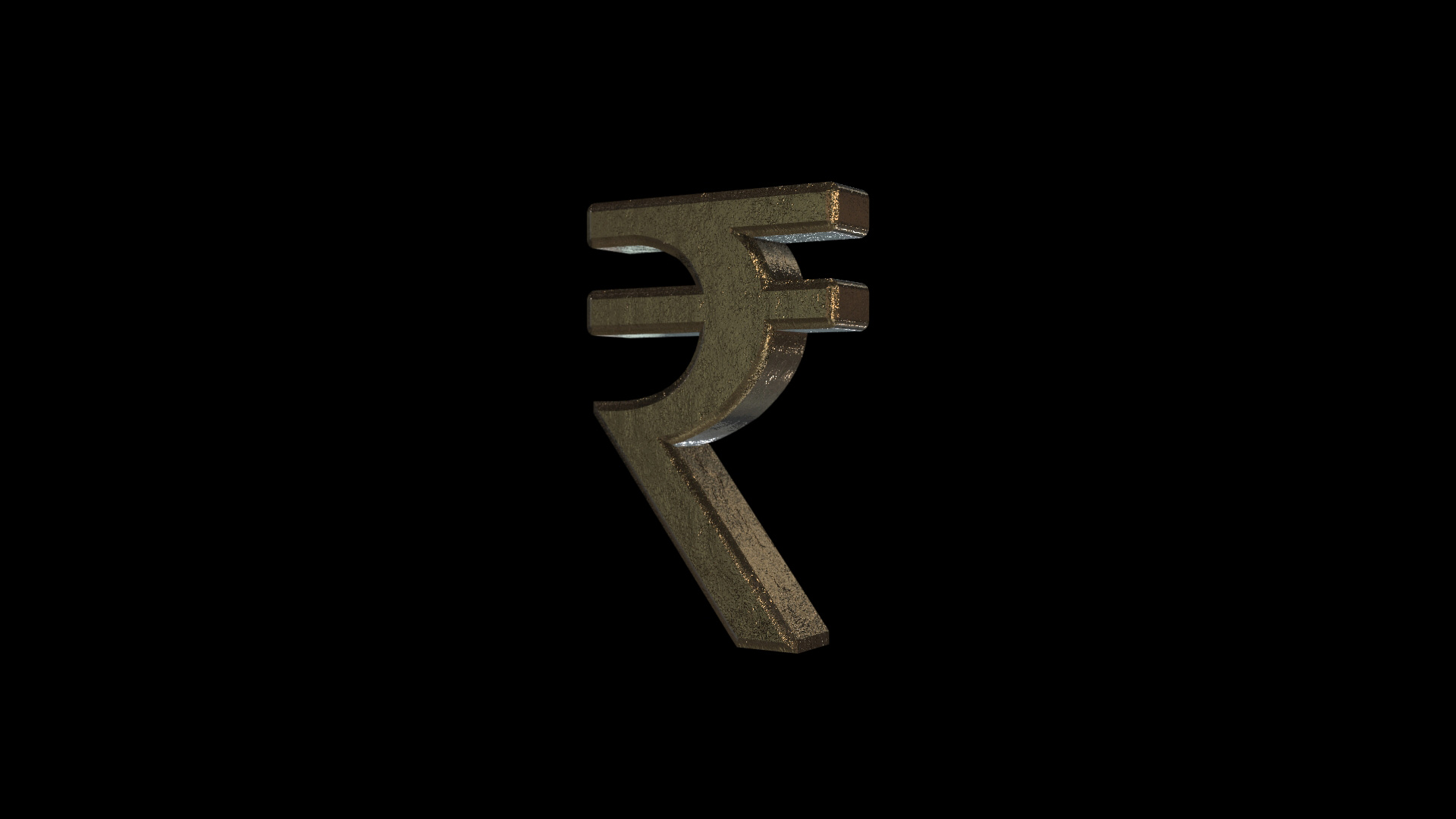 3D Raa Indian currency symbol 